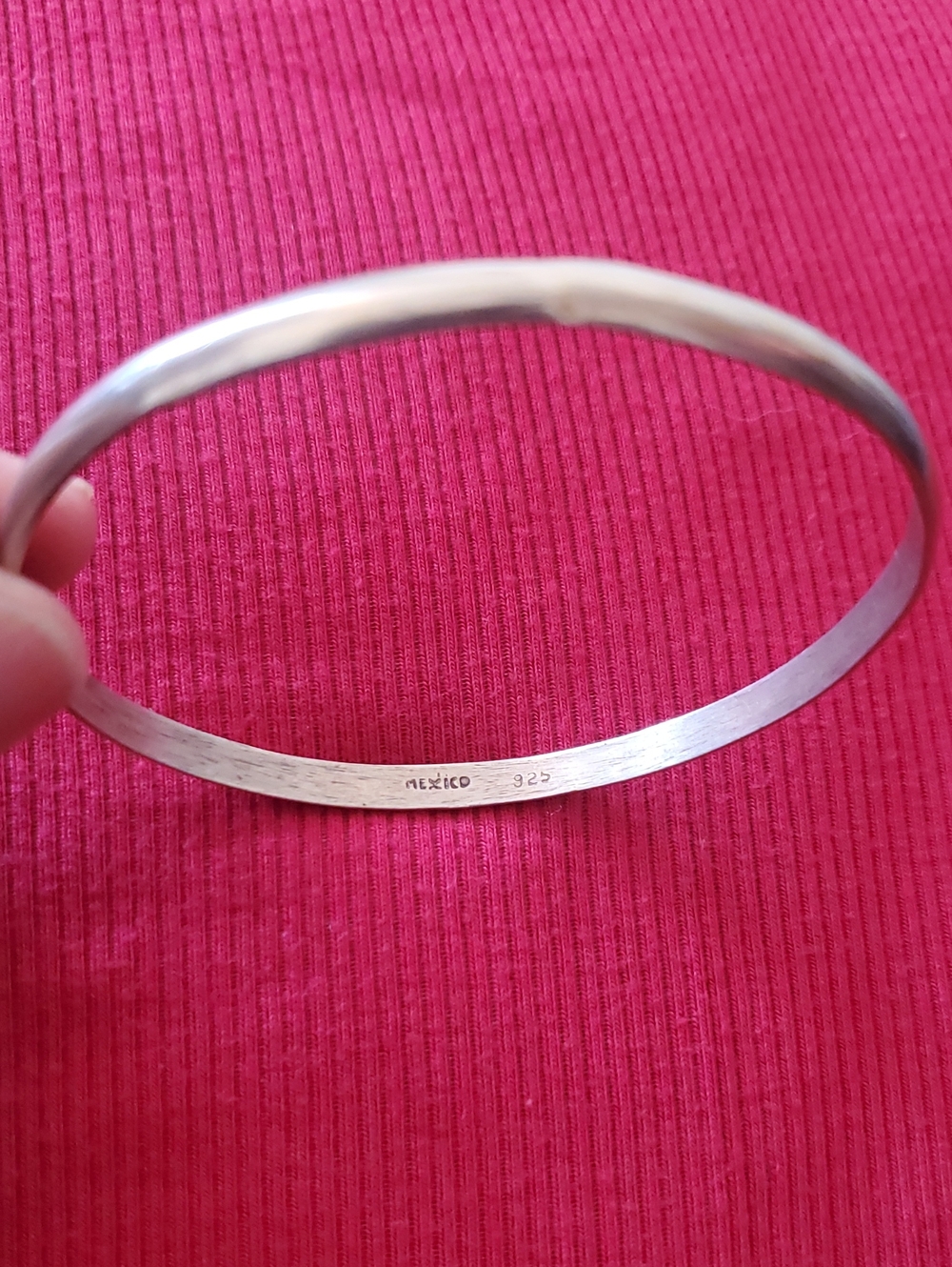 Vintage Mexico 925 Sterling Silver Bangle Bracelet - 11g